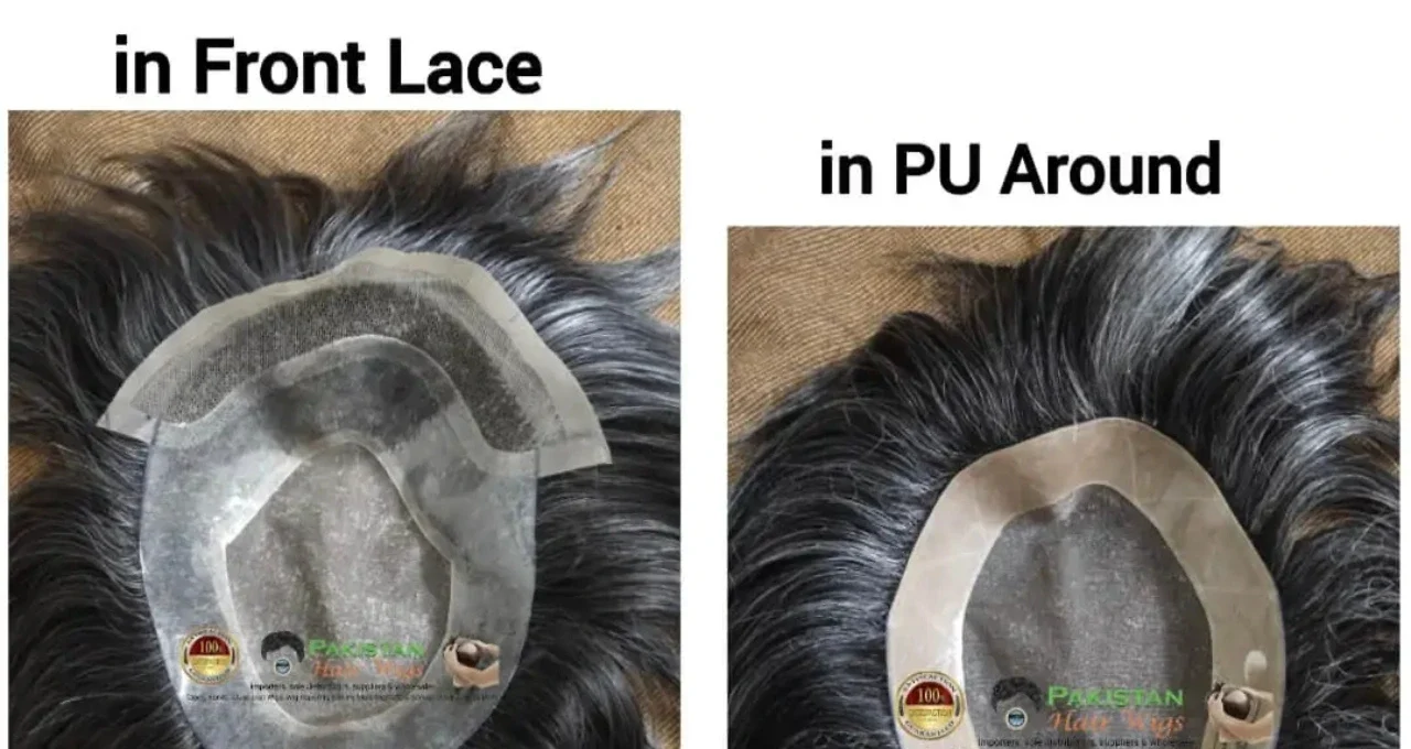 Grey hair hair unit with front lace