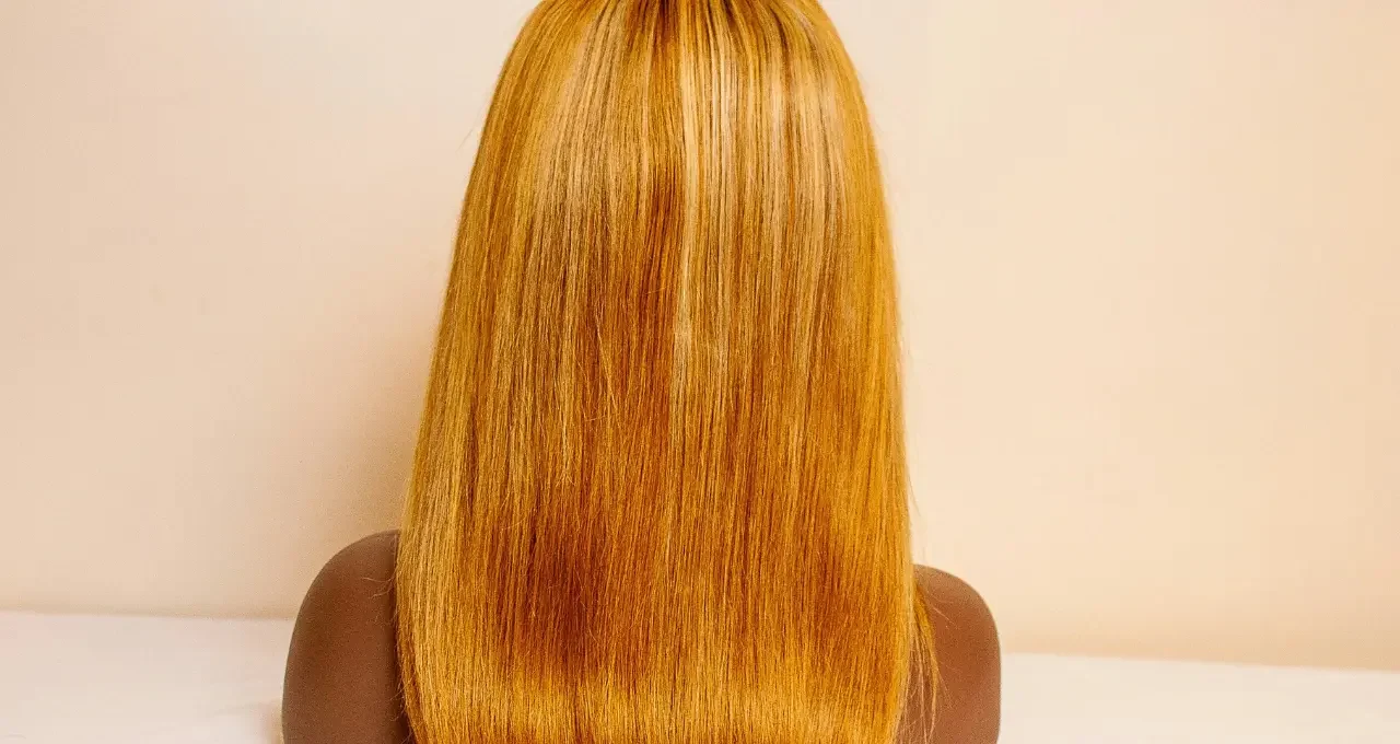 Golden hair unit for men and women