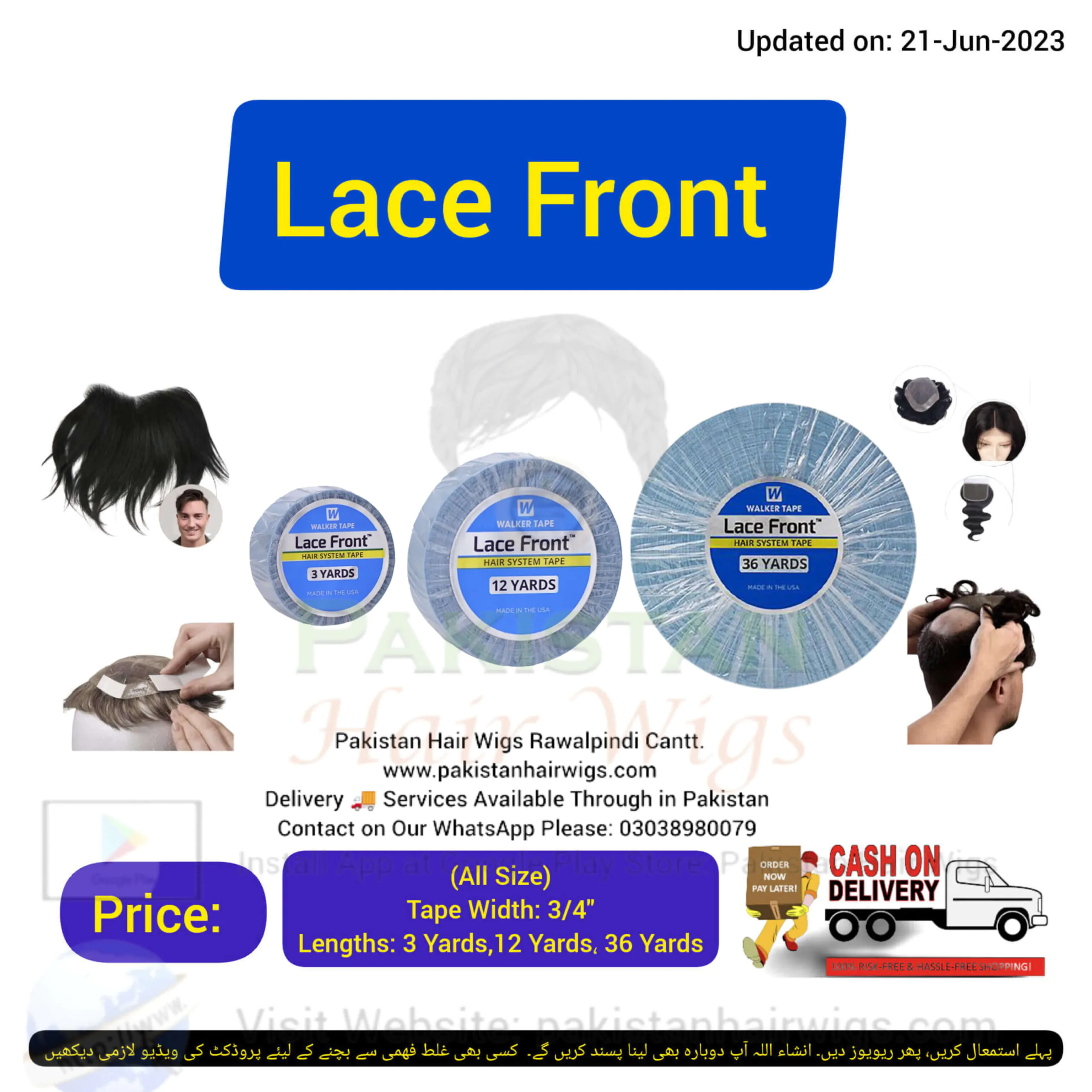 Lace Wig Tape, Walker's Lace Front Tape, Blue Tape, Lace Wig Tape, Front Lace Wig Tape 4