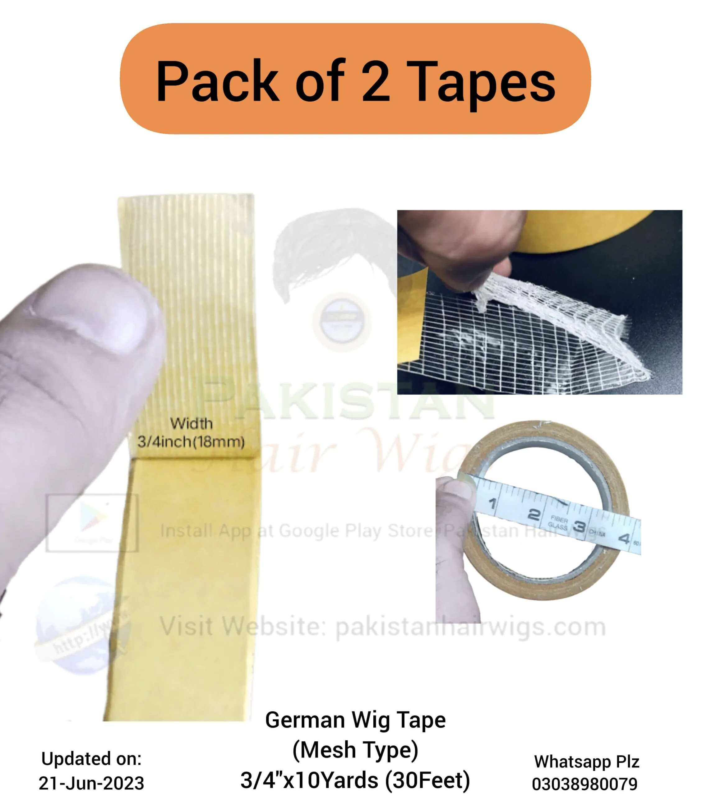 German Wig Tape, Hair Wig Tape, German Brown Tape, German Tape, German Mesh Tape i