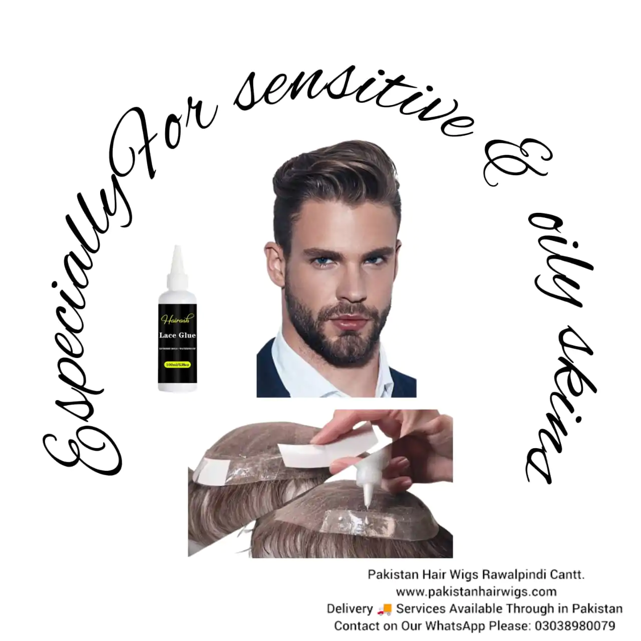 100% synthetic hair glue for all skin types