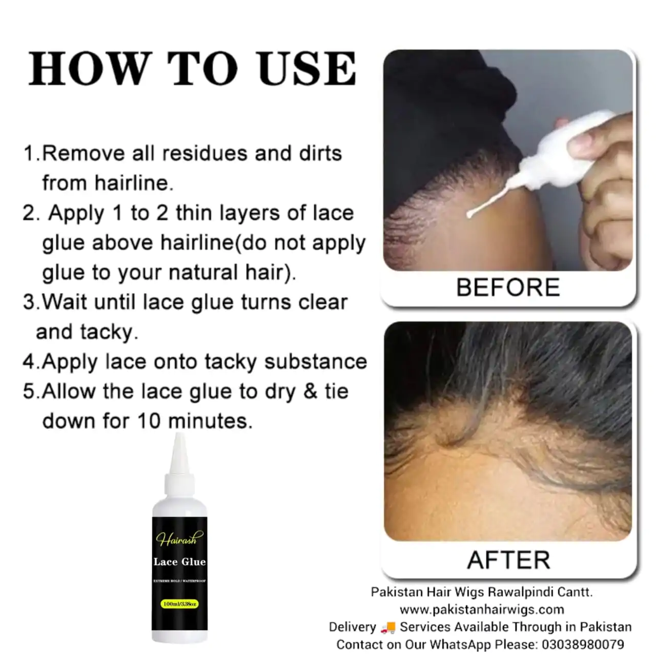 How to use wig bond and glue