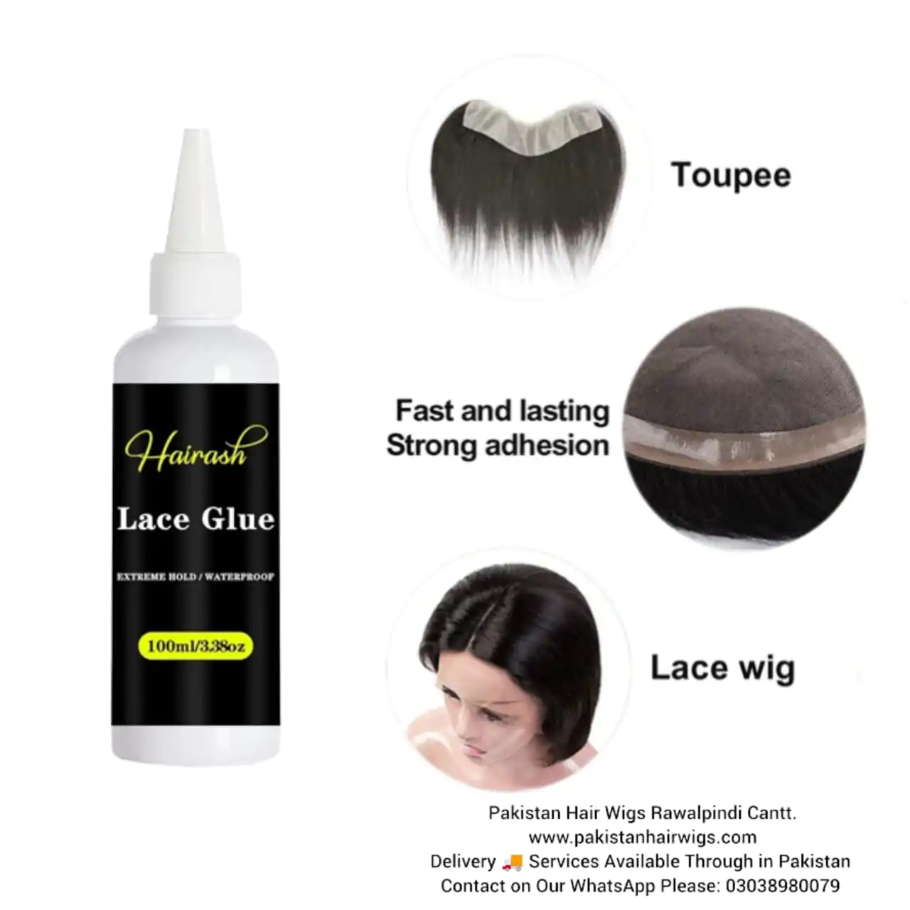 Extreme hold wig toupee hair glue