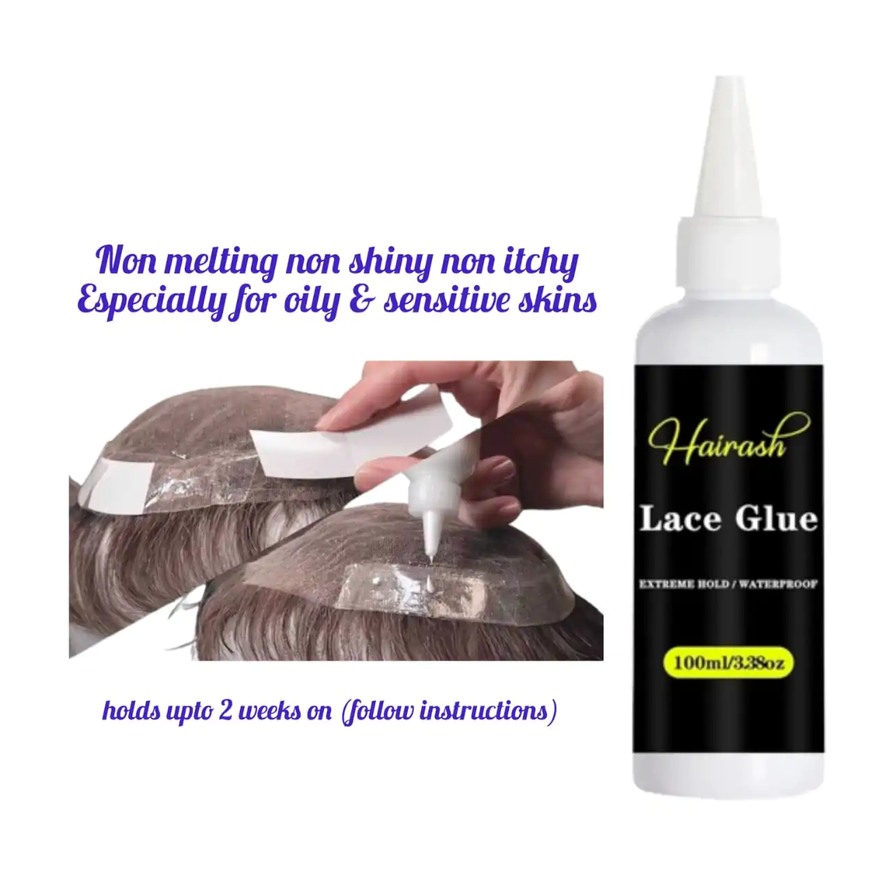 Lace wig glue for sensitive skin