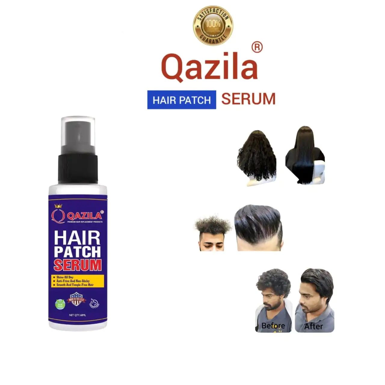 Qazila hair patch serum effect