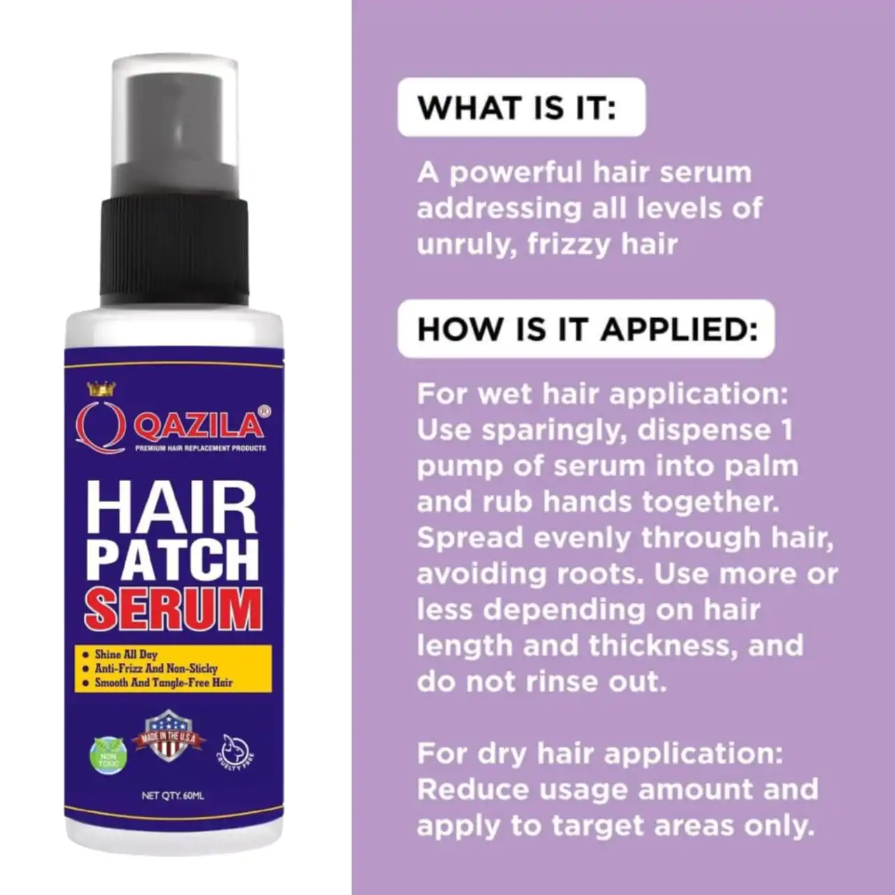 How to apply hair patch serum