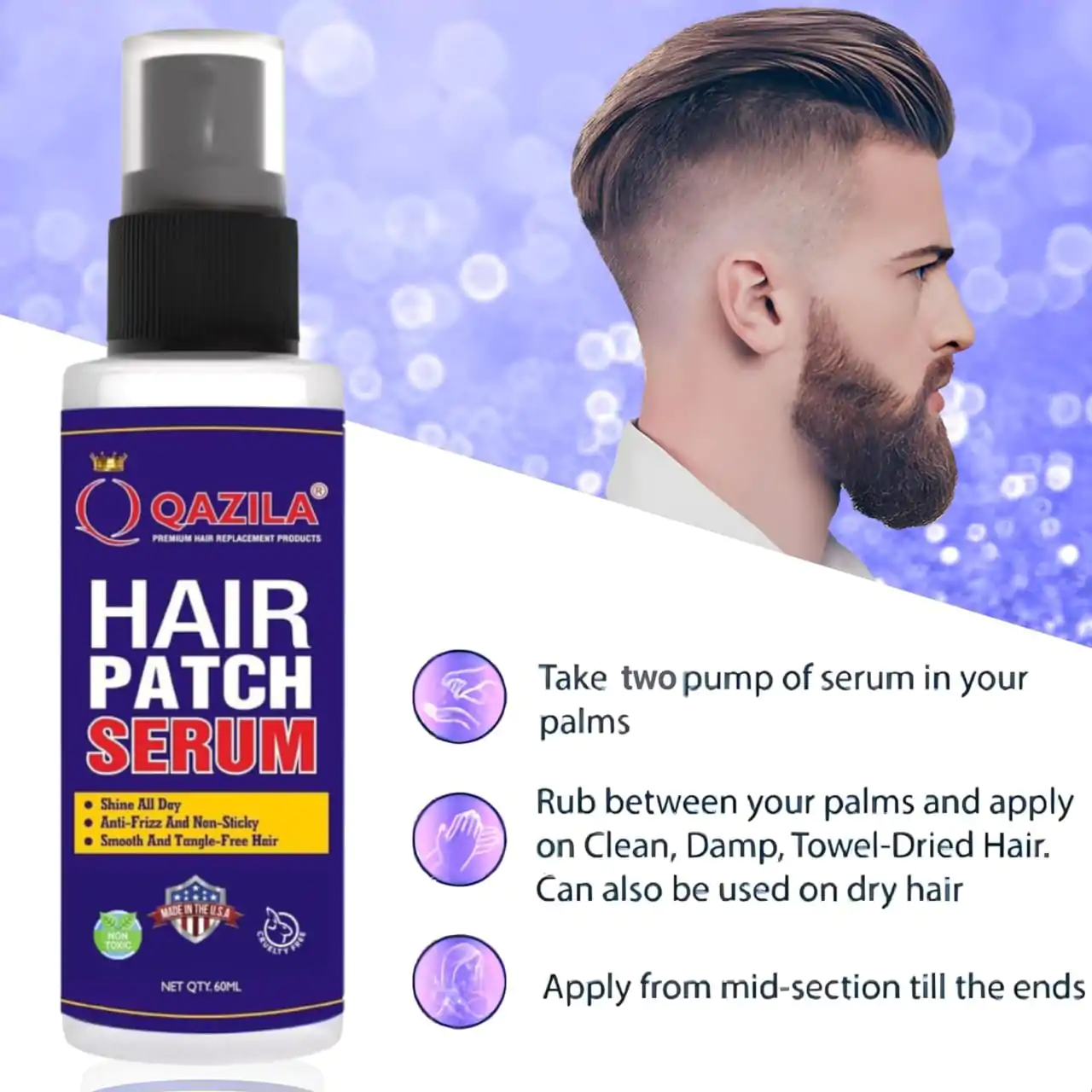 How to apply hair wig serum