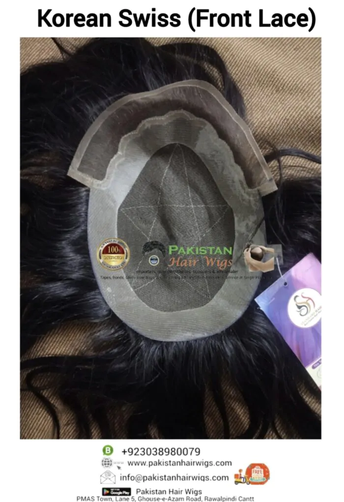 Korean swiss hair patch with front lace