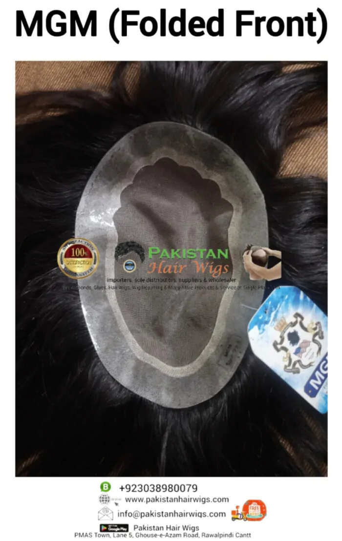 MGM folded front hair wig system