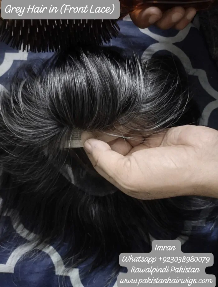 grey hair patch and hair toupee