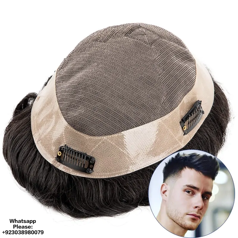 clip wali hair wig unit patch system extension 8