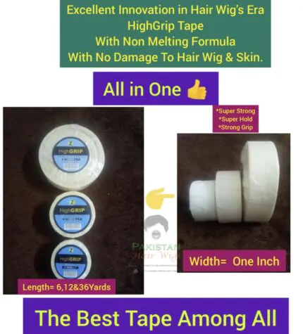 HighGrip Hair Wig Tape (Non-Melting) & (Re-Useable Tape)