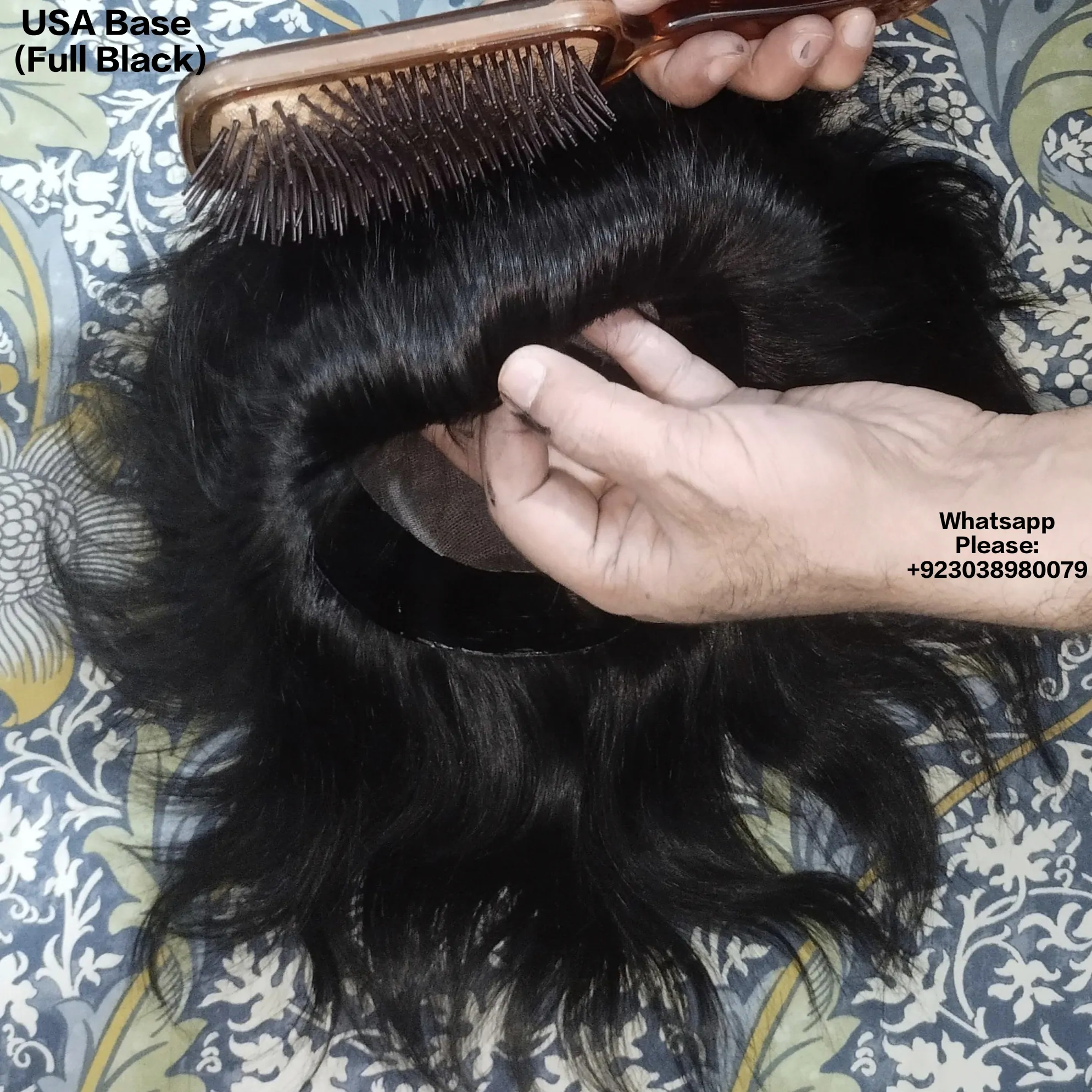 usa american swiss french mono lace base hair patch extension wig unit system 2